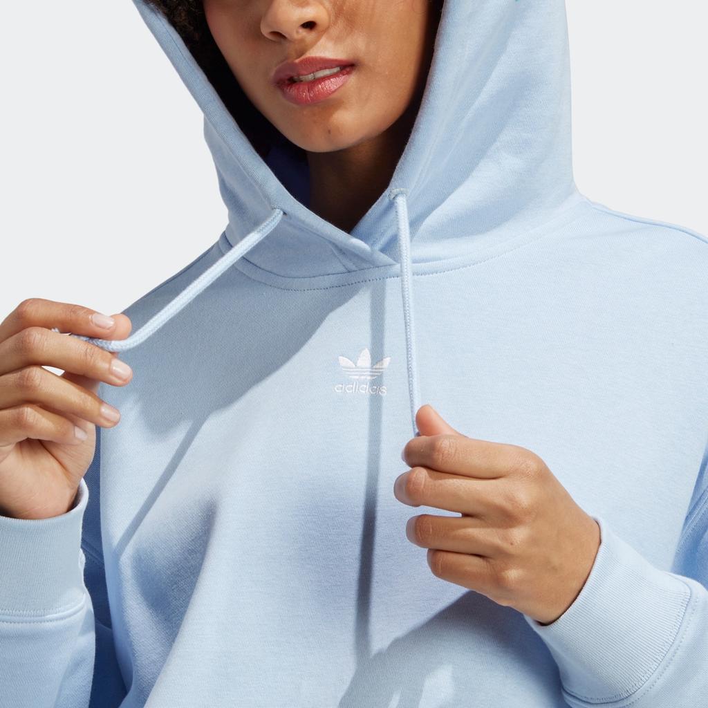 Adidas Толстовка с логотипом Originals Trefoil, женская толстовка с капюшоном синего цвета IK7690