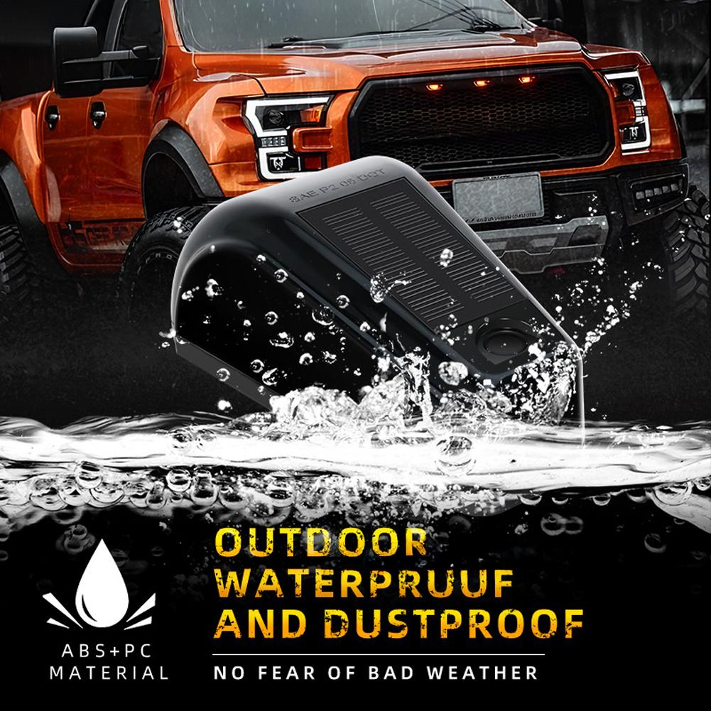 1PC 12LED Car Roof Lights Solar Powered Flashing Lights Cab Punch-Free for Truck Pickup