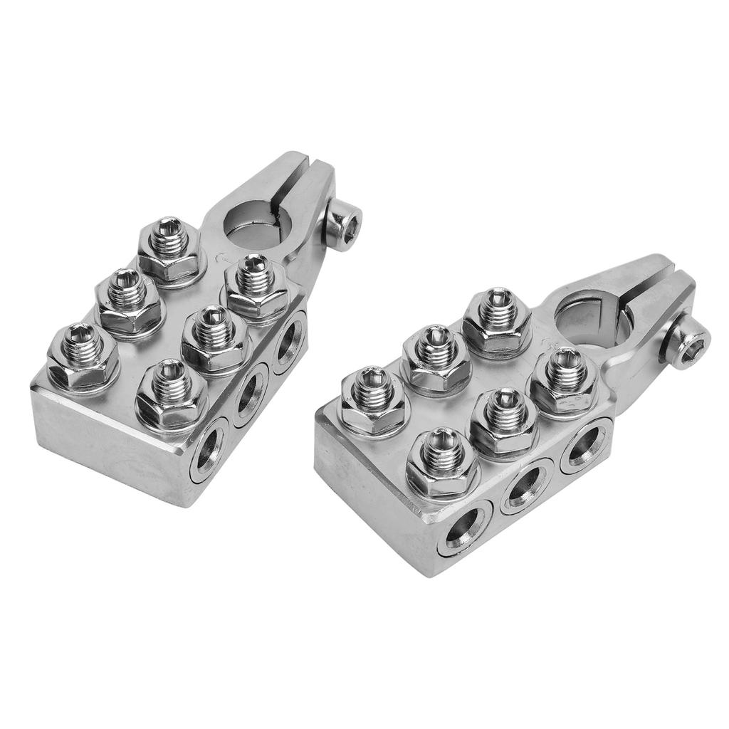 2 шт. 12-контактные клеммы аккумуляторных стоек, распределительный блок, шина 8AWG - 4/0(XL) AWG для SAE DIN EN Конический верхний штырь