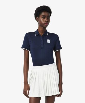 Женская теннисная рубашка-поло LACOSTE с V-образным вырезом Heritage Pf0232-56G 166