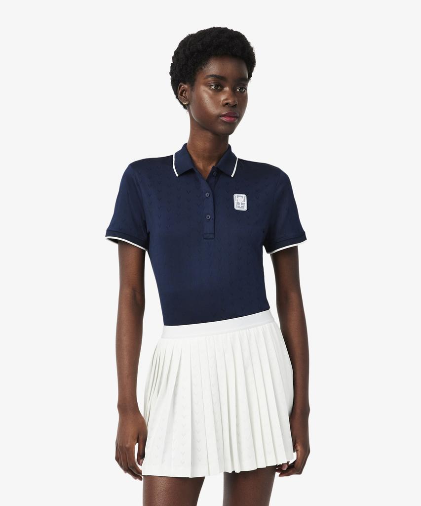 Женская теннисная рубашка-поло LACOSTE с V-образным вырезом Heritage Pf0232-56G 166
