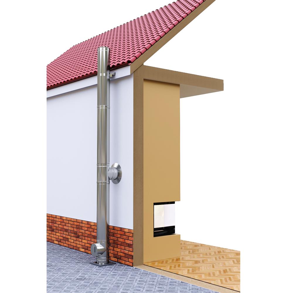 ADAM DW Double-wall System Chimney Fi 200 - On a Foundation