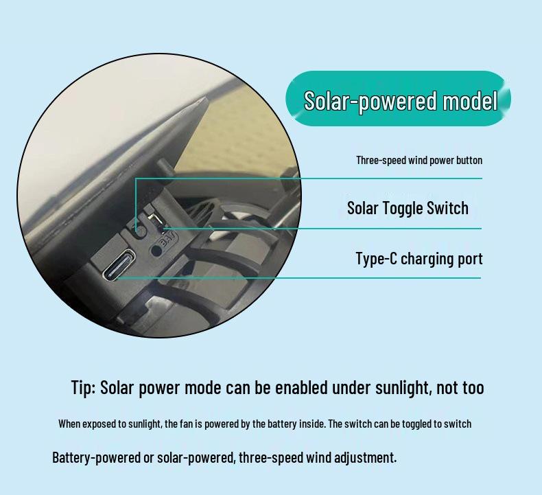 Перезаряжаемая шляпа от солнца с двойным вентилятором на солнечной батарее для мужчин