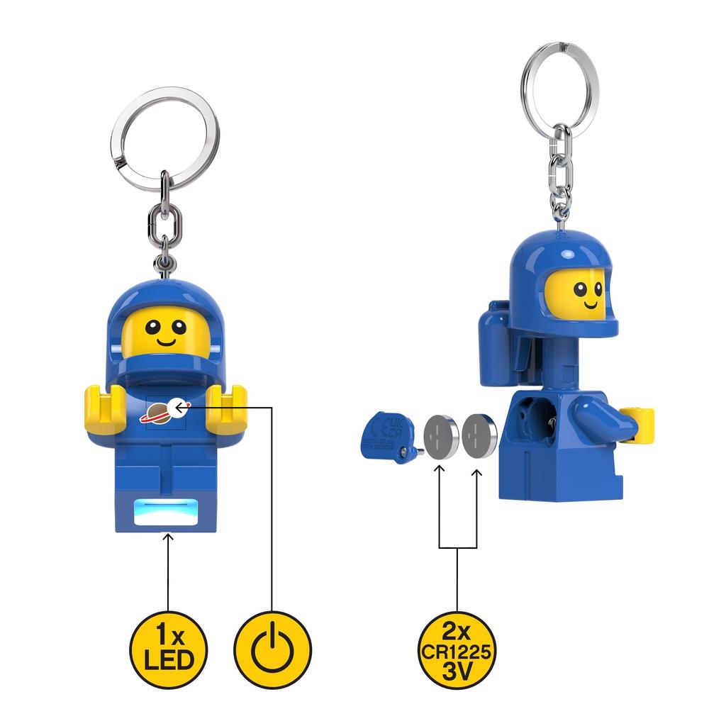 IQ Iconic Spacebaby Keychain LED Keychain Light Building Blocks Toy Doll with Movable Joints Mini Figure
