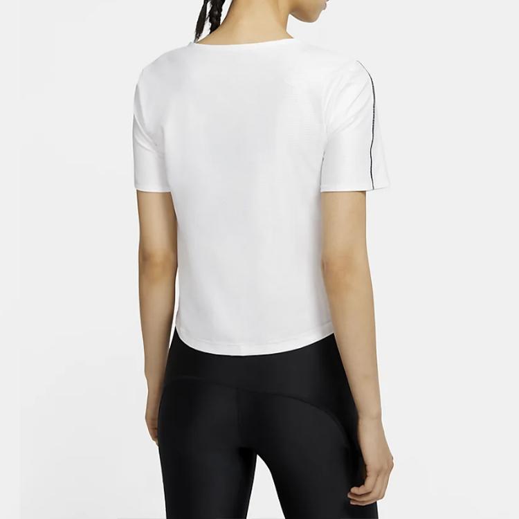 Nike Air Dri-Fit Casual Sports Running Short Sleeve T-Shirt Women Tops White CU3059-100