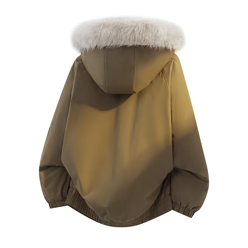 Мужская парка с капюшоном и утолщенным меховым воротником