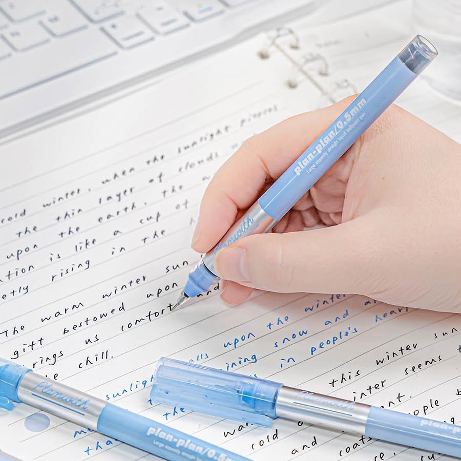 5pcs Endorse Series Gel Pens Set Gradient Color 0.5mm Ballpoint Quick Dry Black Ink for Daily Writing Office A7575