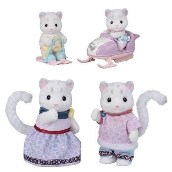 Куклы Sylvanian Families Семья снежных барсов FS-55 ST Сертифицировано Mark 3+ года Игрушка Кукольный домик EPOCH