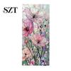 Decorative Window Privacy Film Static Glass Sticker, Colored Flower Texture Film, UV Transparent Light Blocking Waterproof Dustproof Decal for