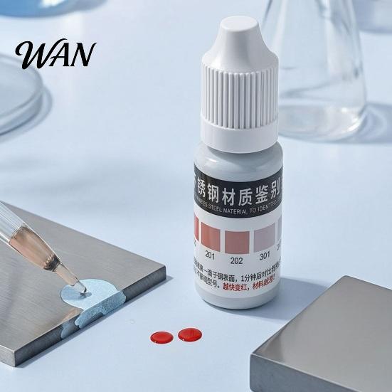 Safe Test Solution 1/2Pcs 10ML Stainless Steel Testing Liquid, 200-316 Liquid Reagent, Metal Inspection Drops for Factory, Home, Workshop, Industrial