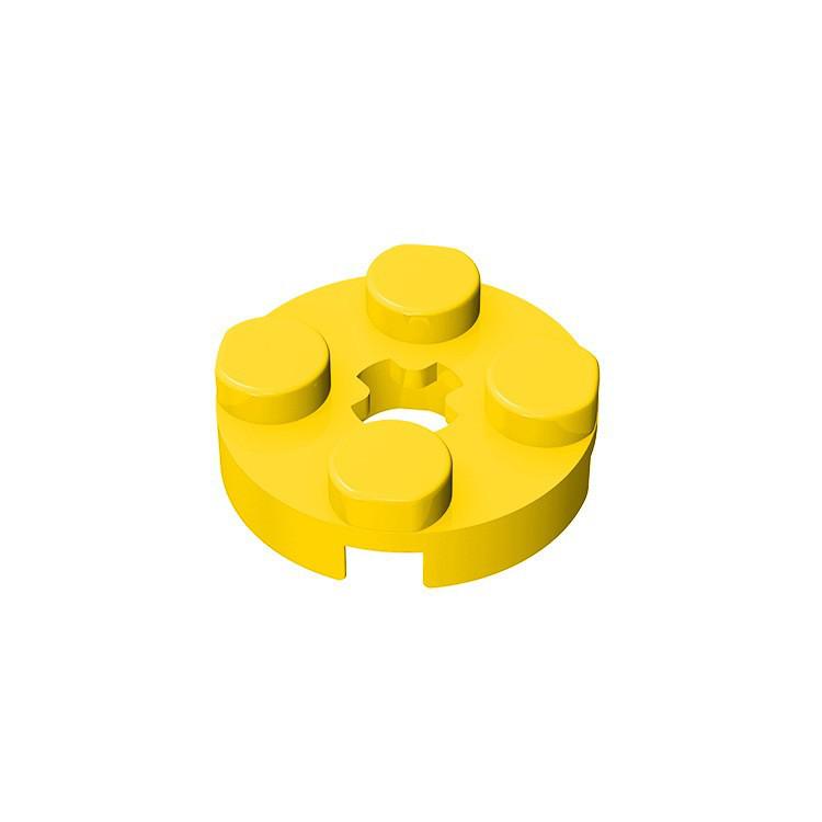 Small Particle Moc Blocks 2x2 Round Plate with Axle Hole - Compatible with Lego 4032