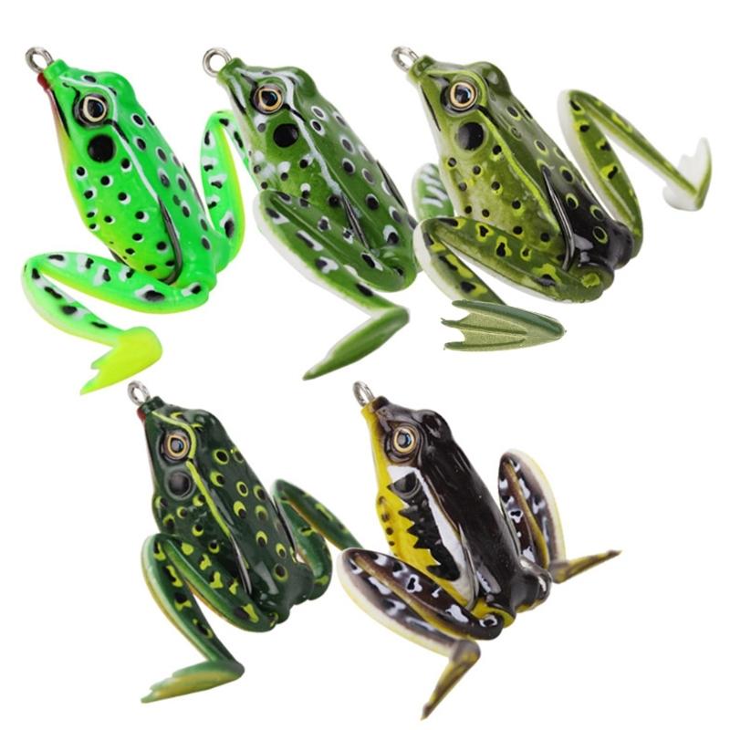 Frogs Crankbait Lures 5cm Topwater Frogs Lures Artificial Fishing Lures with Hook Swimbait for Trout Soft Frogs Baits
