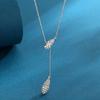 High Water Drop Type Fashionable Personalized Pull Adjustment Design Full Of Diamonds Super Flash Exquisite Feminine Light Luxury Necklace