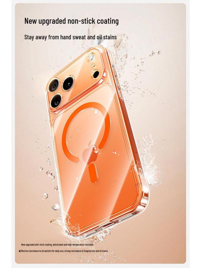 Магнитный прозрачный чехол для iPhone 17 Pro Max с защитой от падений