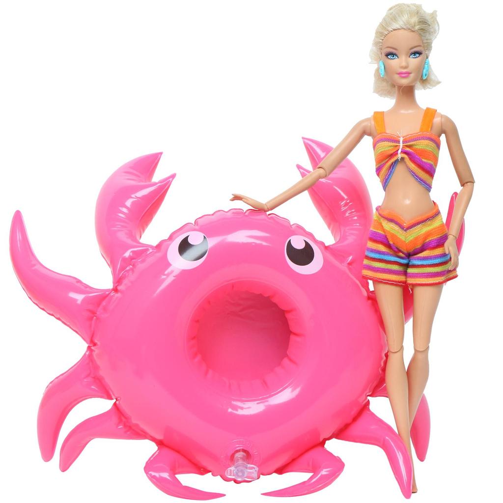 1x Кукольный спасательный круг + 1x купальник Одежда для кукол 30 см 1/6 Аксессуары для кукольного домика Детская ролевая игра Летняя пляжная игрушка для купания