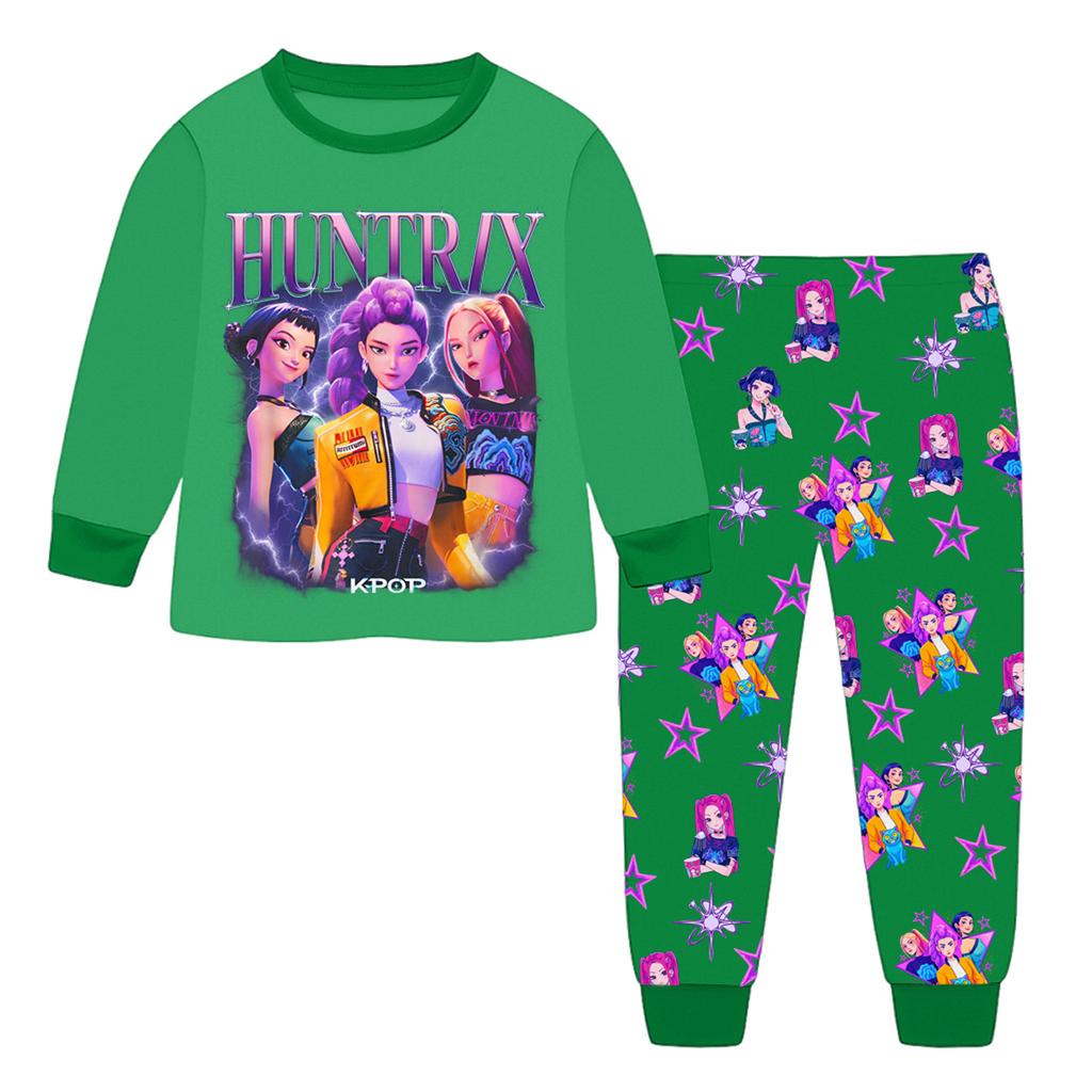 Children's Fashion Suit Skirt Round Neck Long Sleeve Top Pants