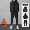 Men's Fashionable Velvet Hooded Tracksuits: New Autumn/Winter Styles, Trendy and Comfortable.