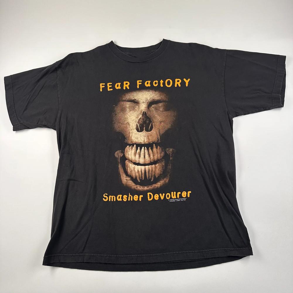 Футболка Fear Factory Smasher Devourer Классическая Черная Унисекс S-5XL 1G0172 Унисекс Футболка