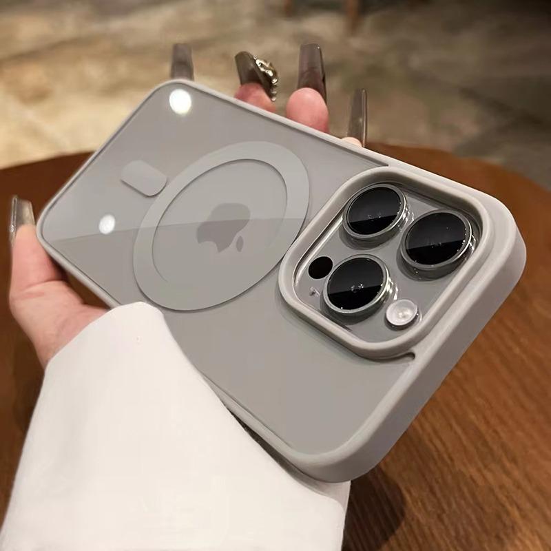 Модный чехол для телефона для iPhone 17 16 15 14 13 12 11 Pro Max Plus 17 Air для Magsafe Прозрачная акриловая магнитная крышка