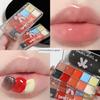 DIY Lipstick Ten-Color Lip Jelly Palette, Glossy Mirror Finish Self-Adjustable Lip Glaze, Nude Color Series, Layered Application, Plump Lip Gloss