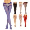 Womens Flower Embroidery Sheer Pantyhose Lace Trim Tights Mid Waist See-Through Leggings Honeymoon Gift