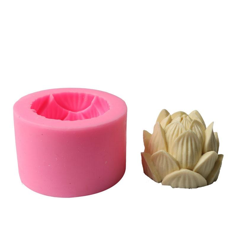 3D Lotus Liquid Silicone Fondant Mold DIY Lotus Soap Soap Scented Gypsum Candle Handmade Soap Tool
