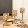 Luxury Crystal Candle Holder European Style Tea Light Holder Modern Gold Candelabra  Home Decor