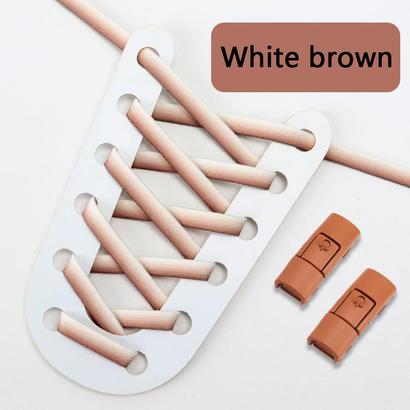 NO.8 11 Color Elastic Shoelaces Without Tie Flat Shoe Laces Men And Women Casual Shoes Lazy Shoelace Press The Metal Lock Unisex