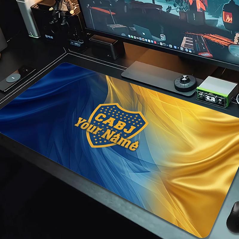 Boca Juniors Custom Name Large Size Mouse Pad Large Gaming Table Cushion Non-slip Laptop Tablet Big Mousepad XXL Mat Mini PC Playmat With Lock edge