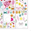 9 Sheets Easter Bunny Window Stickers Decals,Easter Eggs,Carrot Gifts Static Clings