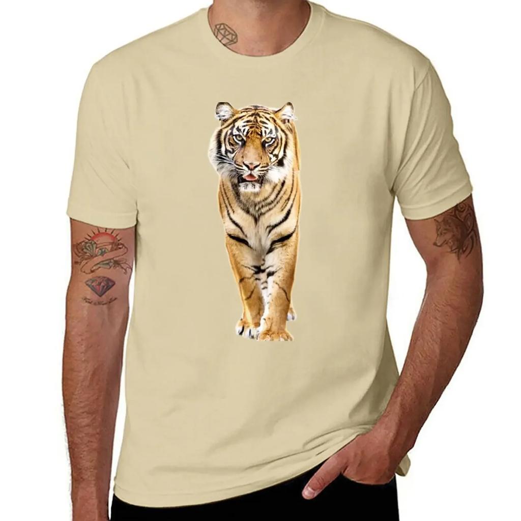 Tiger T-Shirt oversized customs animal prinfor boys mens workout shirts