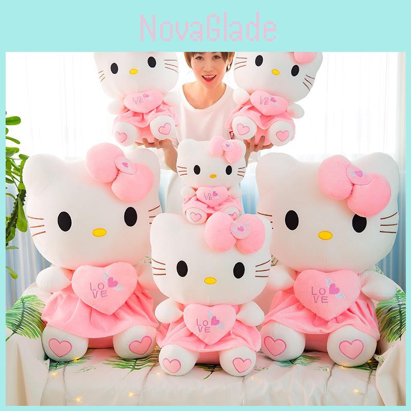 Cute Soft Hello Kitty Plush Toy W/ Cotton Filling 55/40/30 Cm
