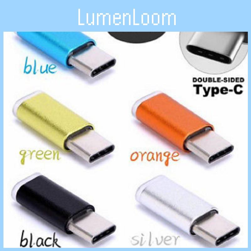 Стильный 3x Металлический Micro USB на USB-C Type-C Синхронный Зарядный Адаптер с Легкой Совместимостью