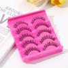 5 Pairs Beauty Makeup Black Cross Thick False Fake Eyelashes Eye Lashes Extension