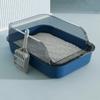 Semi-closed Cat Litter Box Pet Accessories Open Top Plastic Cat Sandbox Anti Splash Cat Toilet Kitten Litter Pan Home