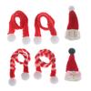 1:6 1:12 Dollhouse Miniature Christmas Hat Scarf Dollhouse Accessories Xmas Gift