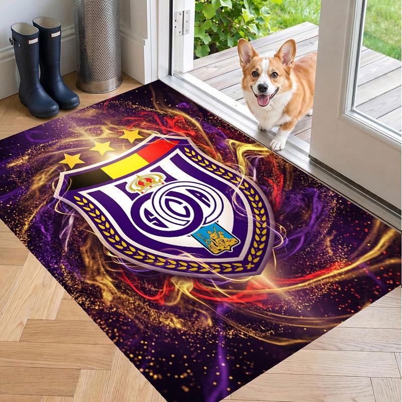Soft Floor Carpet Anderlecht FC Pattern Area Rug Decorative Mat For Home Room Decoration