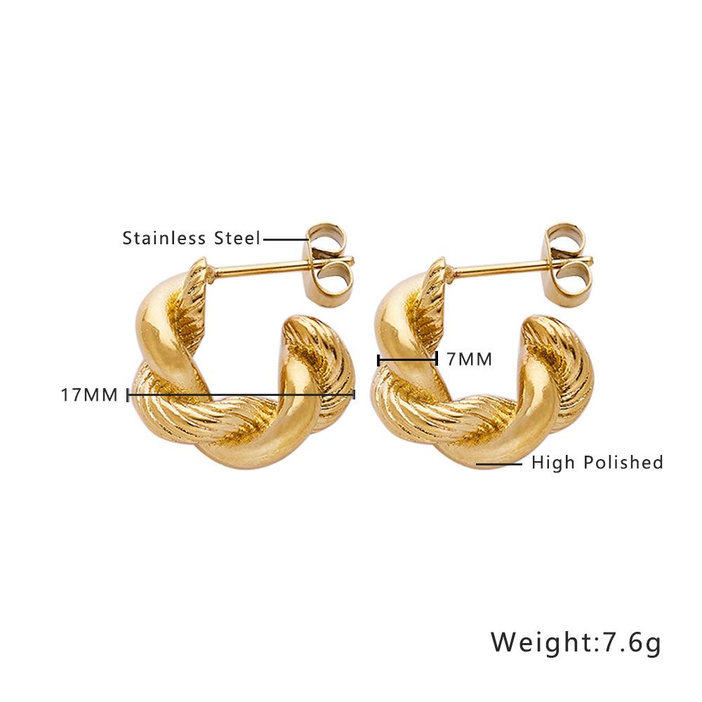Индивидуальные серьги из 18-каратного золота, простые и легкие роскошные серьги из нержавеющей стали, женские