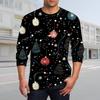 Men's T Shirt O-Neck Clothing Apparel Outdoor Long Sleeve Print Fashion Designer Vintage