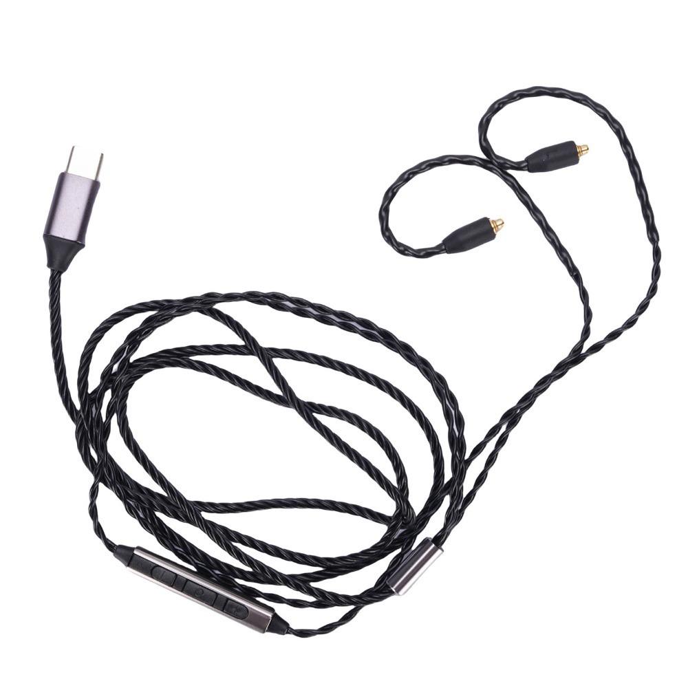 120cm / 47.24in MMCX to Type C Headphone Cable for Sennheiser IE300 IE600 IE900 Sound Enhancement