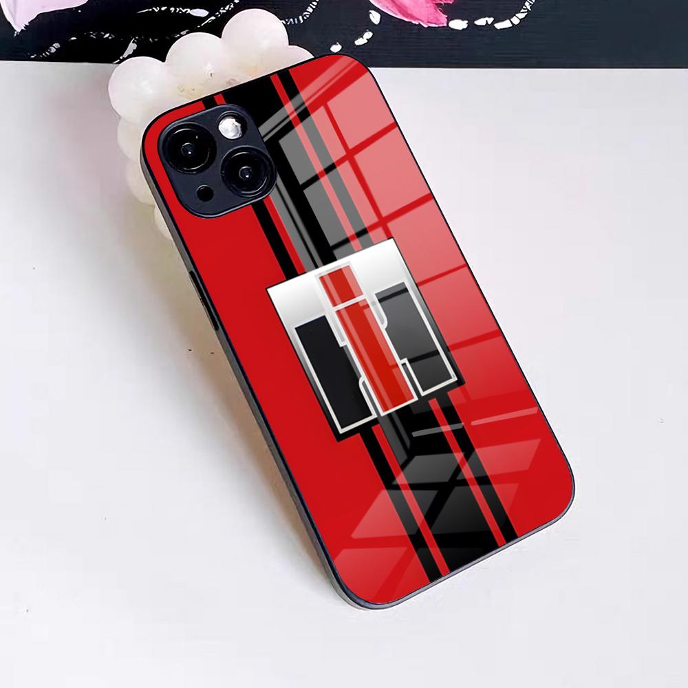 Чехол для телефона с логотипом трактора Case IH Для IPhone 17 Pro Max 16 15 14 Pro Max 13 11 X Xs Xr 8 7Plus Стеклянная крышка