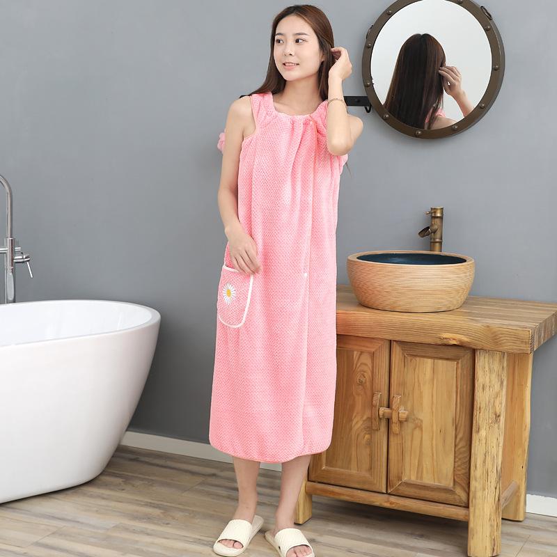 Новое женское банное полотенце большого размера для туризма, отдыха, мягкое и удобное впитывающее банное полотенце, большая карманная банная юбка