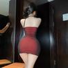 Erotic lingerie made of pure lust style pajama dress passionate hot girl suspender chest cushion see-through hip skirt rose