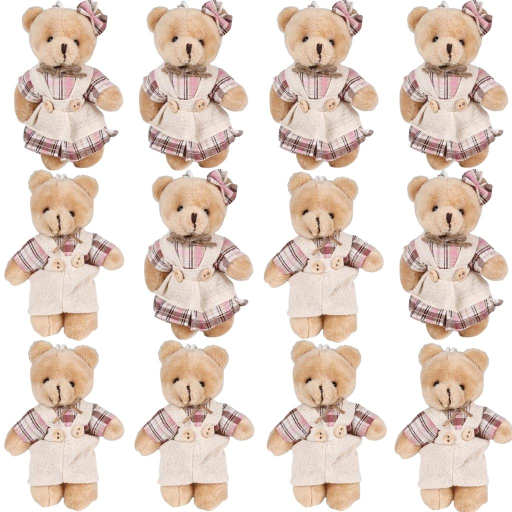 12-4s Мини Медвежонок Игрушечный Крошечные Мишки Кукла Оптом Мягкие Плюшевые Мягкие Игрушки Маленькие Медведи для Брелка DIY Поделки Детский Праздник День Рождения