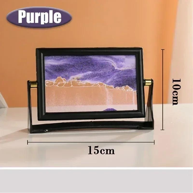 5 дюймов домашний креативный движущийся песочный арт-объект Живопись Стеклянные зыбучие пески Песочные часы Вращающееся украшение Настольные украшения Подарок на день рождения