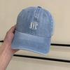 Spring and Summer Washing Denim Embroidered Baseball Cap for Women Korean Style Fashionable Street Sunshade Showing Face Small Baseball Cap