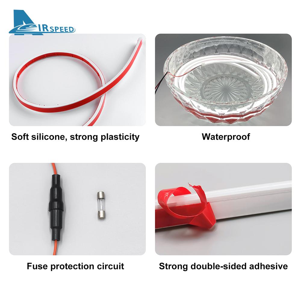 Car LED Hood Light Dynamic Daytime Running Light Strips For BMW F30 2013-2018 Flexible Waterproof 12V DRL Atmosphere Lamp Decal