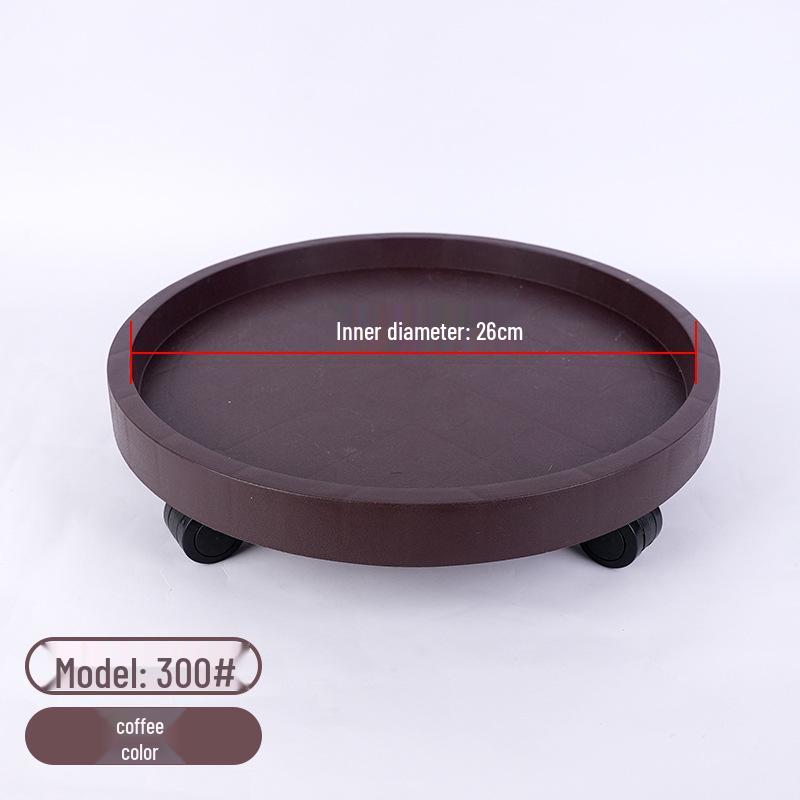 Flower Pot Tray with Universal Wheels, Thickened Resin Base, and Movable Casters