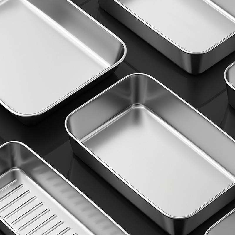 Контейнеры для хранения продуктов из нержавеющей стали с герметичными крышками, термостойкий дизайн для кухни, подготовка еды, сохранение свежести продуктов
