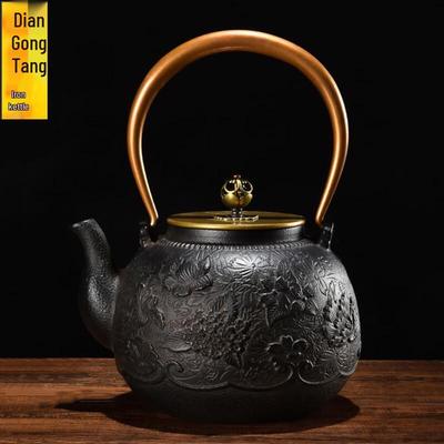 Чугунный чайник Dian Gong Tang без покрытия, Весенний Полный Сад